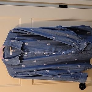 Foxcroft embroidered shirt, women's 20W